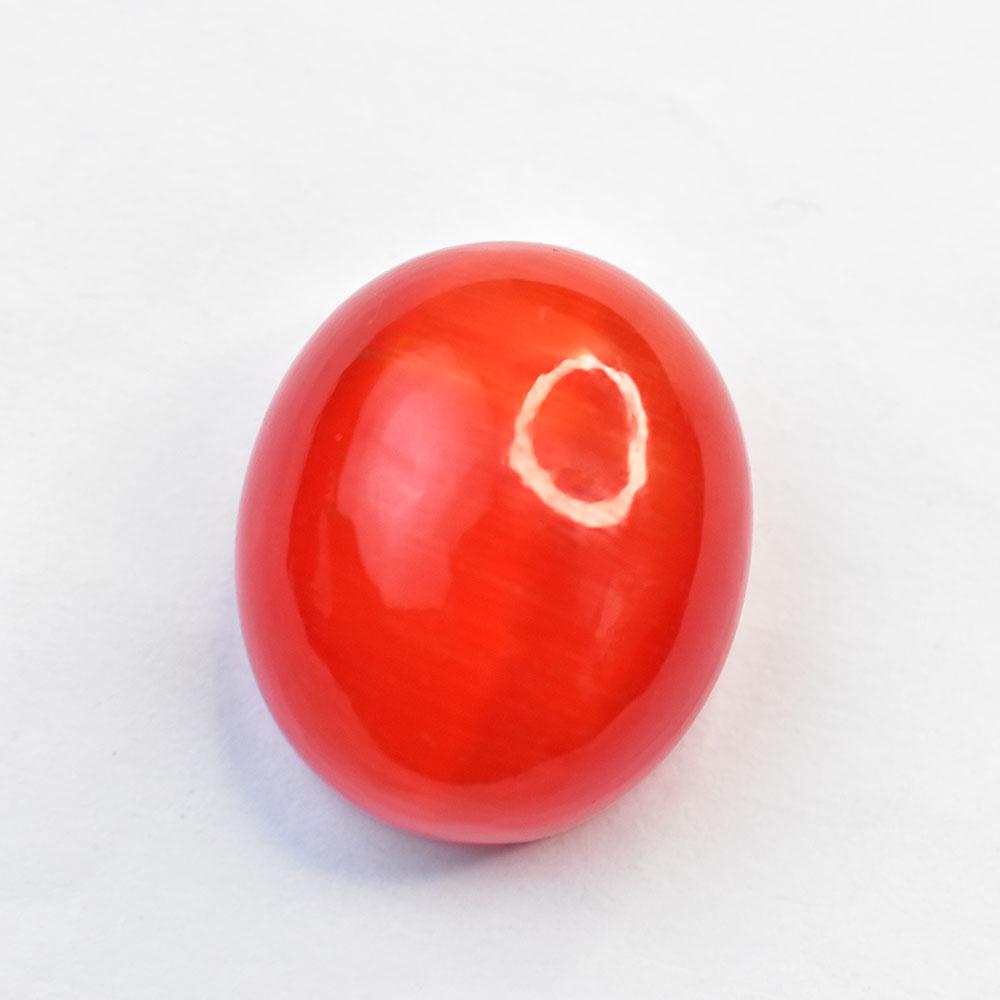 Flawless Orange Natural Cat'S Eye 114.55 ct Cabochon Cut Gemstone