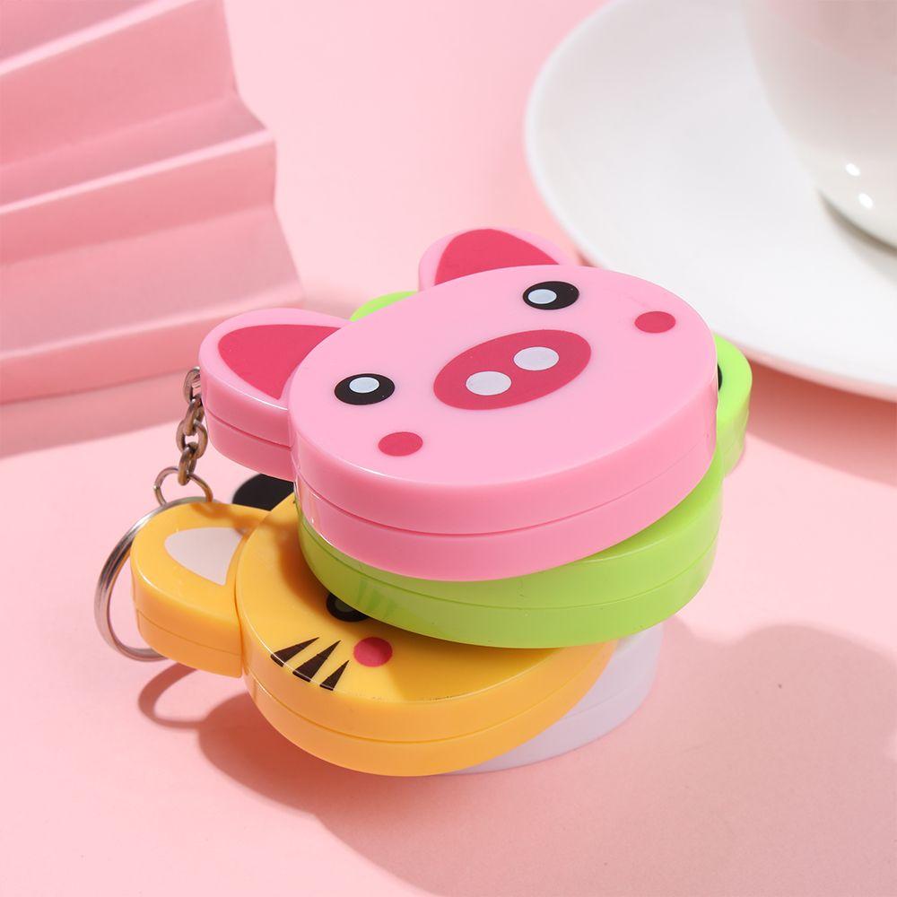 Mini 1M Sewing Measure Ruler Cartoon Animal Tape Measure Measuring Ruler Automatic Stretch Ruler