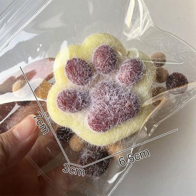 Мягкая кошачья лапка Mochi Taba с флокированной игрушкой-фиджет Kawaii Plush Tpr Cat Paw Soft Relief Relax Toys