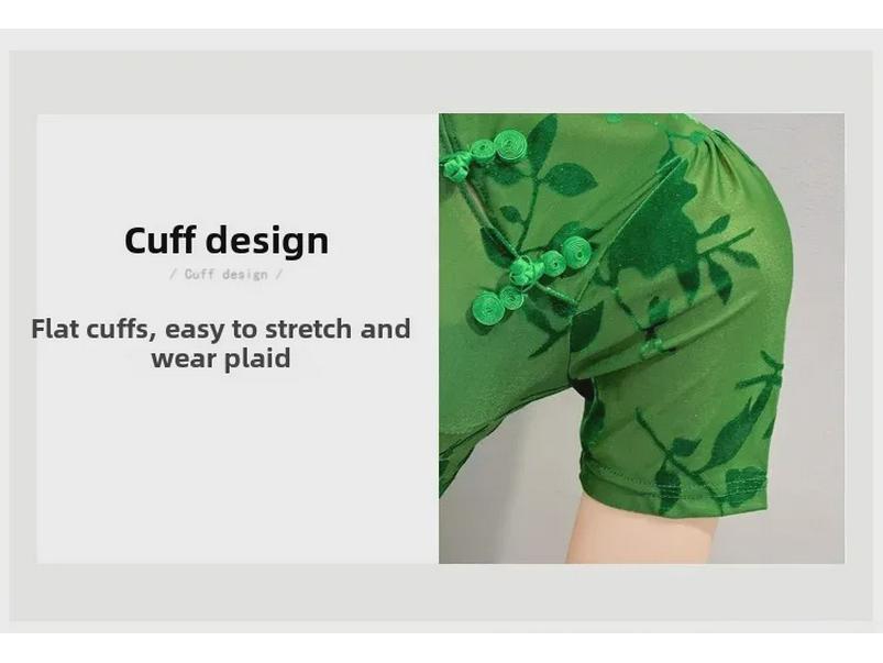 Летняя ретро блузка из сетки с китайскими пуговицами-лягушками 2022