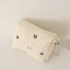 Zipper Cotton Diaper Bag Embroidery Baby Nappy Organizer Ins Makeup Bags  Baby