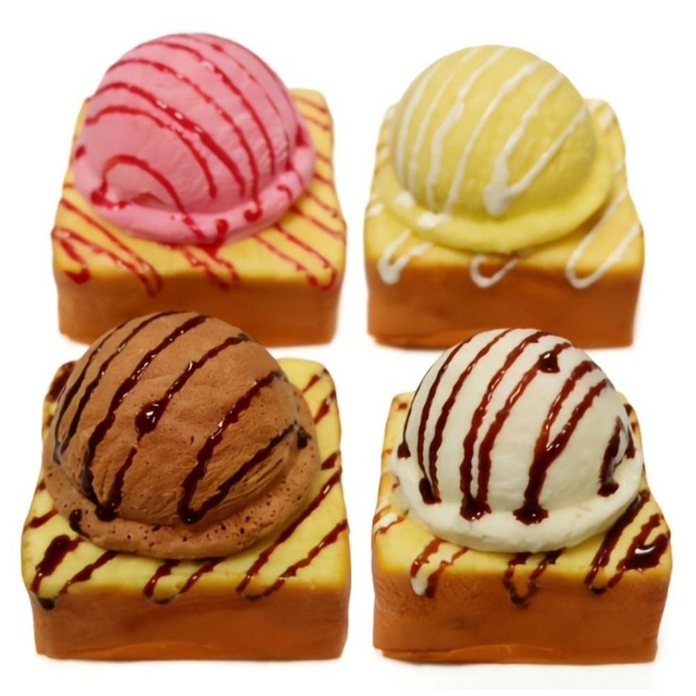 Anxiety Relief Ice Cream Bread Squeeze Toy Super Soft Realistic Dessert Pinch Children's Gifts