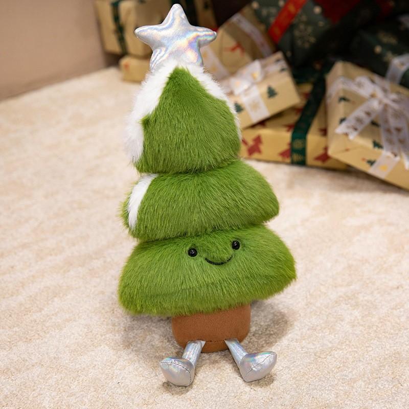 Plush Christmas Tree Ornament Soft Fabric Holiday Party Props Photo Accessories