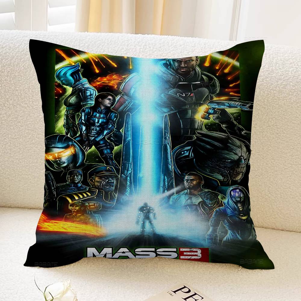 NT1464 Подушка Mass Effect Аниме Подушка Подушка для изголовья дивана Чехол для подушки Чехол для подушки 45x45 см Модный