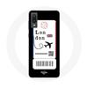 Case - Samsung - Galaxy A02 - London Plane Ticket - Soft - Synthetic Protection