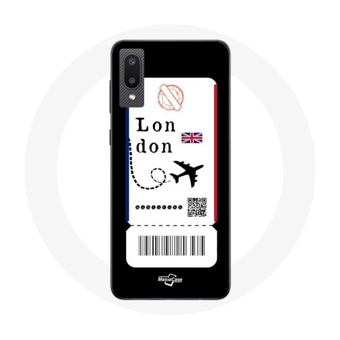 Case - Samsung - Galaxy A02 - London Plane Ticket - Soft - Synthetic Protection