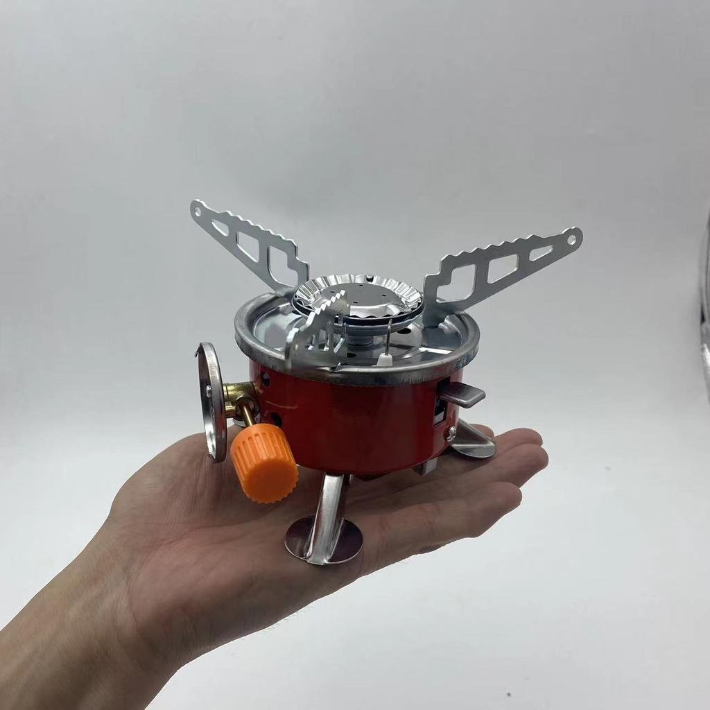 Portable Round Butane Cartridge Stove, Compact Butane Stove for Outdoor Camping and Cooking