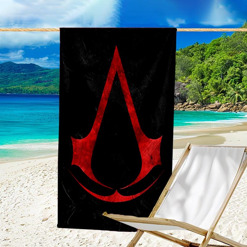 Ультрамягкое пляжное полотенце с тематикой Assassin's Creed, идеально подходит для бассейна - кемпинга, дайвинга - идеальный спутник в путешествии, яркое пляжное полотенце.
