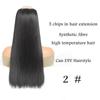 24 Inch Long Synthetic Hair Extension With 5 Hair Clip Synthetic Hair Long Straight Clip Hair Extension Natural Wig Black Brown Women High Hair Piece