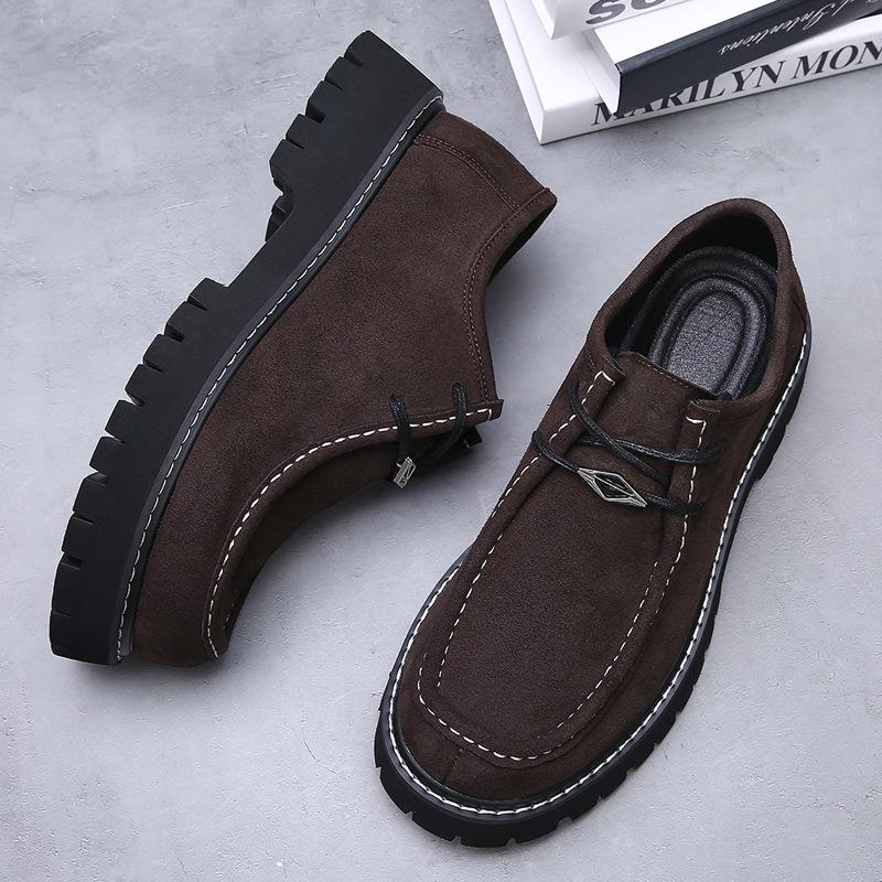 Обувь кенгуру мужская кожаная классическая уличная альпинистская рабочая обувь ретро повседневная кожаная обувь на высокой платформе дерби