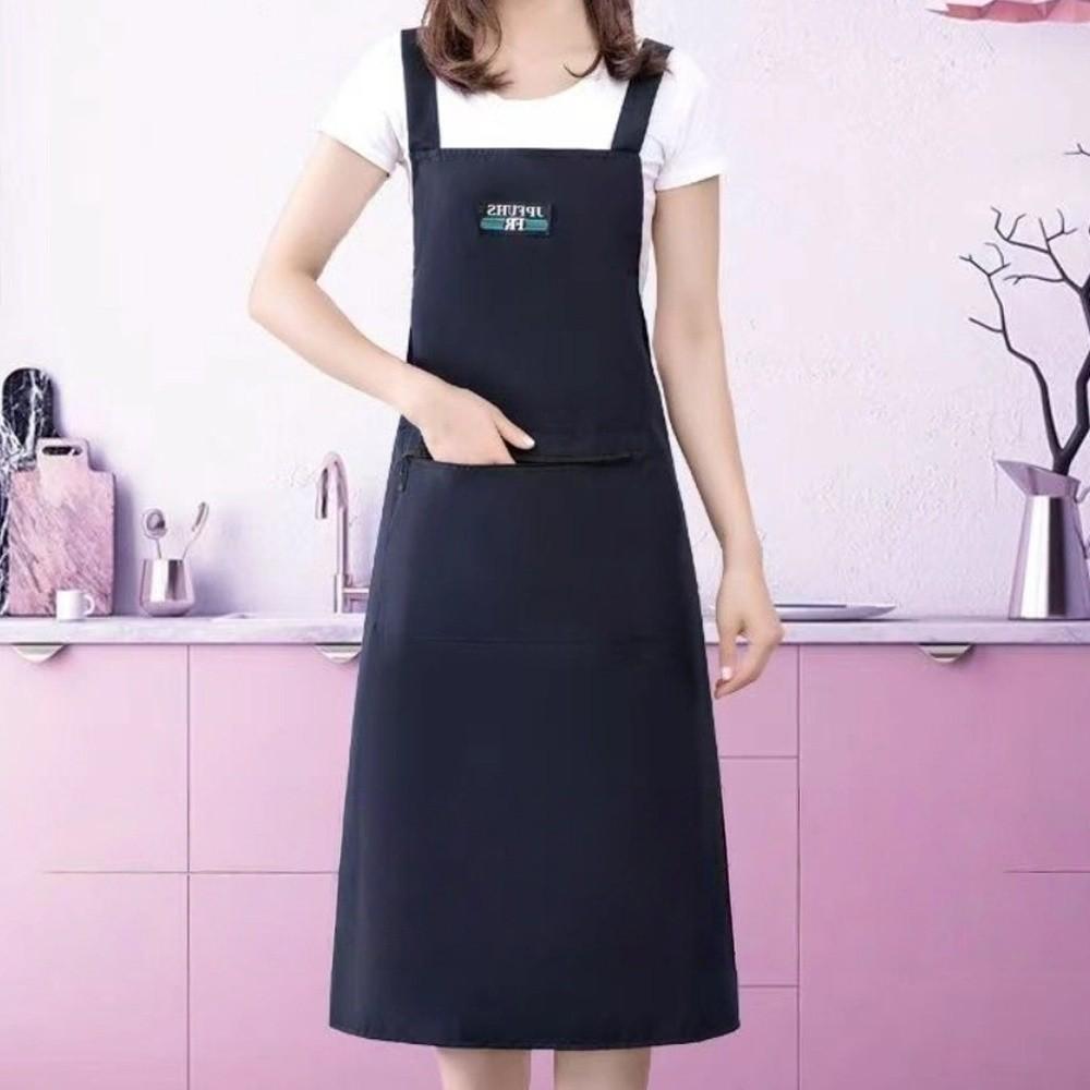 Большие карманы Кухонный фартук Водонепроницаемые фартуки для выпечки Новая рабочая одежда для работы в сфере общественного питания