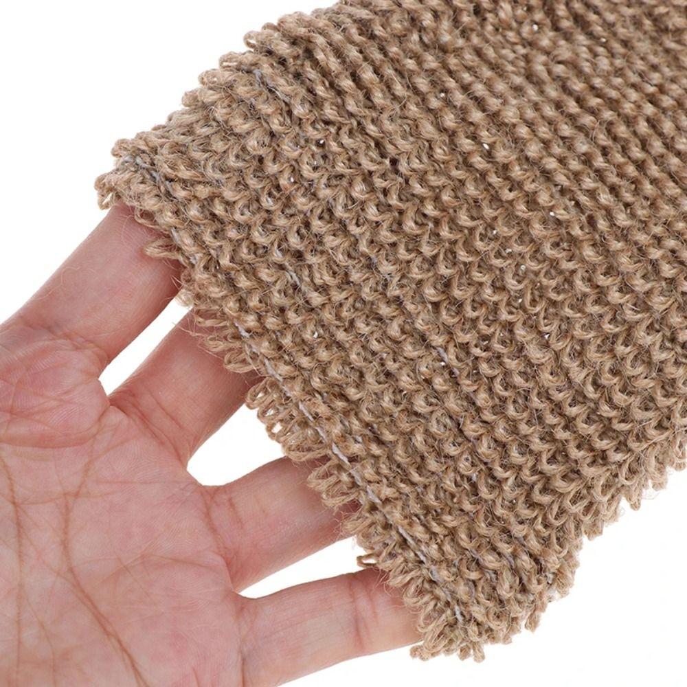 Natural Jute Exfoliating Gloves Deep Cleanse Bath Towel Bath Massage Gloves  Spa Treatment