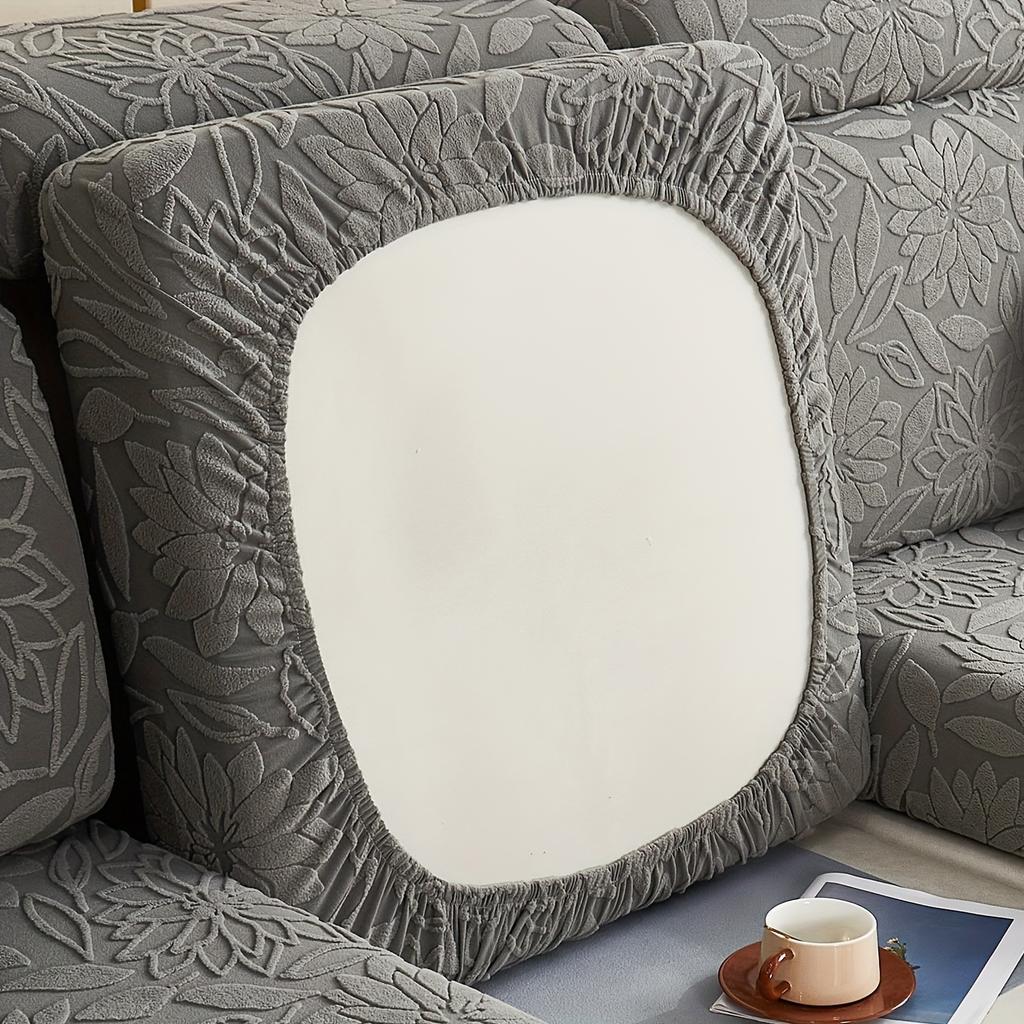 Однотонный жаккардовый чехол на диван с камелиями, 1 шт., эластичный чехол на диван, защита мебели для спальни, офиса, гостиной, дома