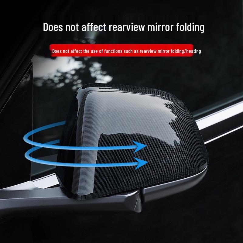 Tesla Model 3/Y Carbon Fiber Texture Rearview Mirror Protective Cover
