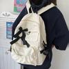 Sweet Bowknot College Student School Bags Contrasting Color Nylon Backpack for Junior High School Student Large Capacity Teenager Girl Shoulders Bag
