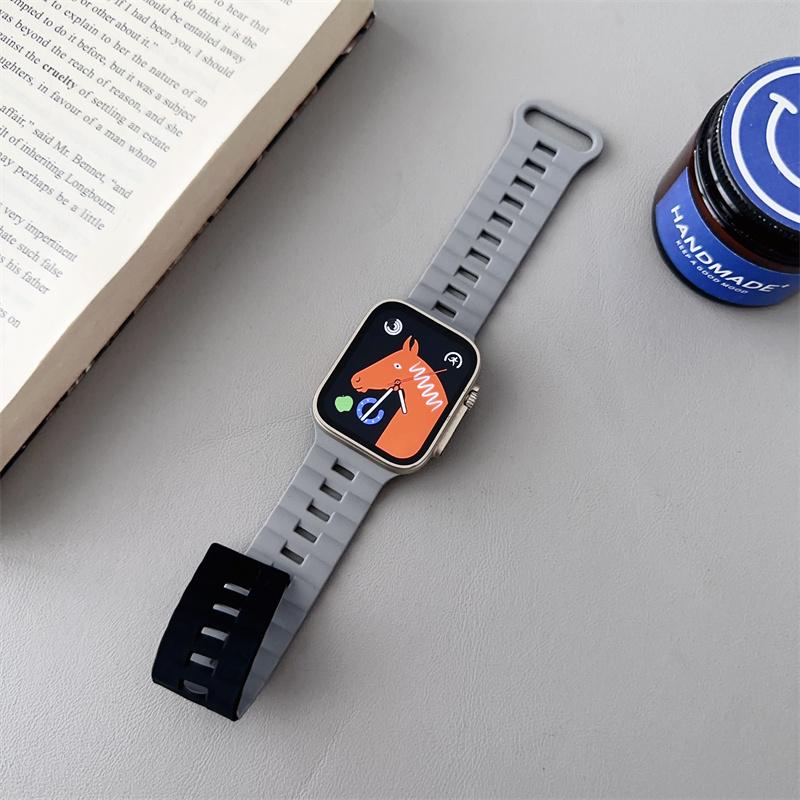 Силиконовая петля, магнитный ремешок для Apple, ремешок для часов 44 мм, 40 мм, 45 мм, 49 мм, 41 мм, 38 мм, 42 мм, браслет iWatch series 8 3 5 4 SE 6 7 Ultra