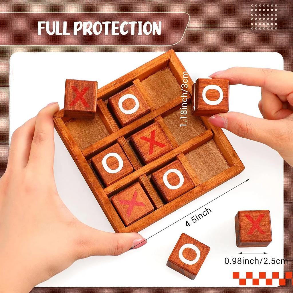 Children's Educational Toys Wooden XO Chess Training Concentration Logical Thinking Parent-child Interactive Tabletop Game Decor