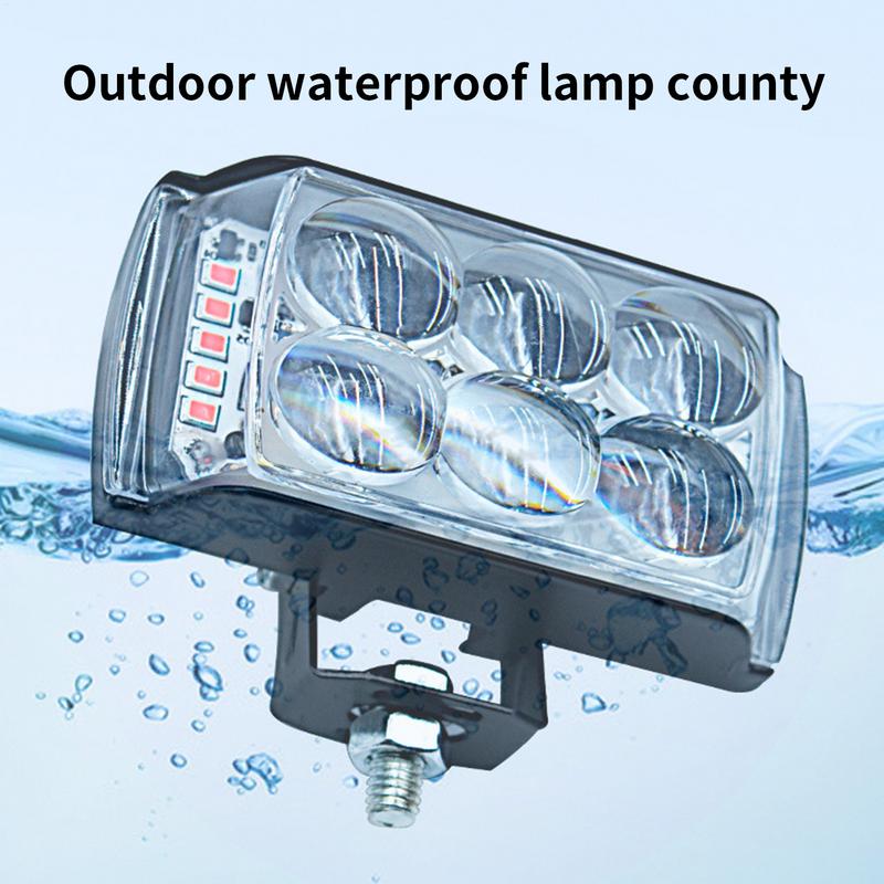 Дополнительные фары для мотоцикла Светодиодные ходовые огни для мотоцикла 2000 люмен 6 светодиодов Мощная лампа для мотоцикла Дорожный Ночной Туринг