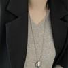 Женская цепочка для свитера, однослойный сплав, камень, подвеска, одежда, ювелирные изделия, свидание, выпускной, вечеринка, украшение, ожерелье