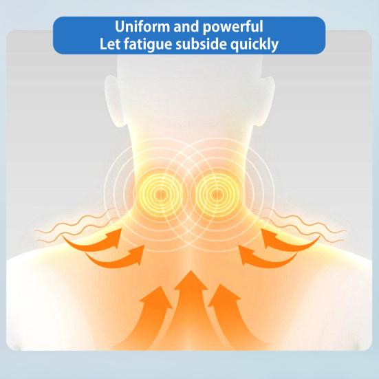 Массажная подушка для защиты шеи, горб, 3-в-1, массажная подушка для тракции, подогреваемая подушка из пены с эффектом памяти для облегчения боли, для использования дома, в общежитии