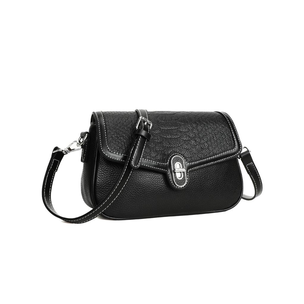 Bag Women's Fashionable Versatile Leather Bag New High-end Shoulder Oblique Span Bag Simple Foreign Texture Trendy Bag