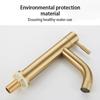 304 Faucet Home Brushed Gold Stainless Steel Basin Faucet Bathroom Cold Water Faucet Deck Mounted Bathroom Vessel Sink