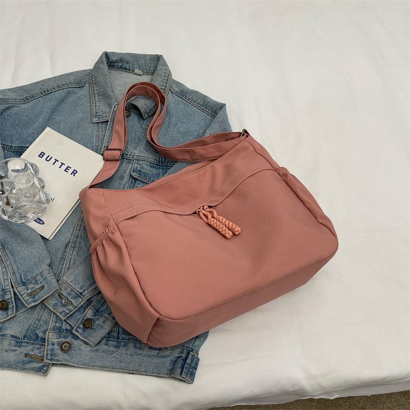 Large Capacity Women's Tote Bag Solid Color Shoulder Crossbody Bag Dumpling Bag