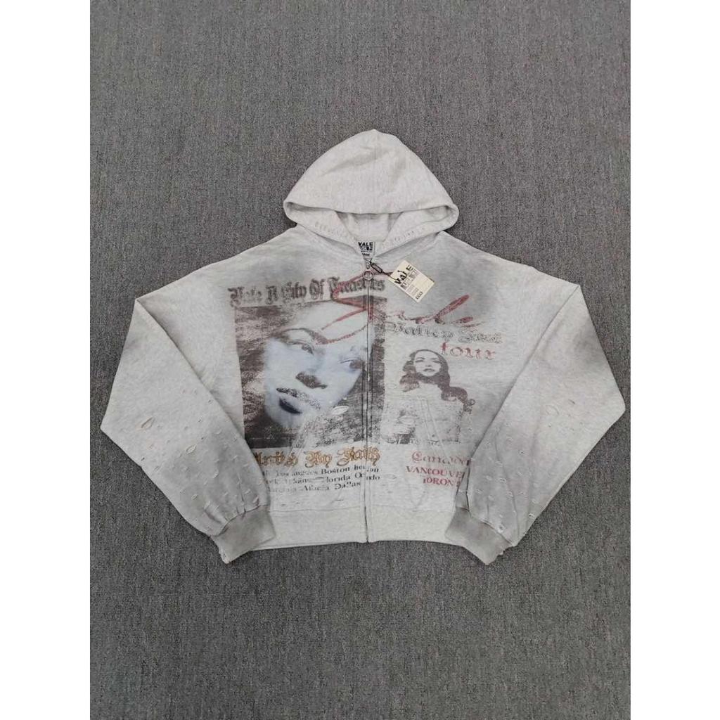 FolwStreet Street Clothing Printing Y2K Hoodle Men Women Zippered Pocket Hoodle