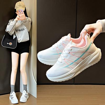 Инс корейская версия новых кроссовок для женщин 2025 весна студенческие спортивные беговые кроссовки повседневная обувь высота платформы PM17