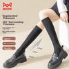 MiiOW Black Socks for Women, Warm Cotton Socks, Autumn And Winter JK Thigh-High Socks, Mid-Calf Socks, Women's Sock Set