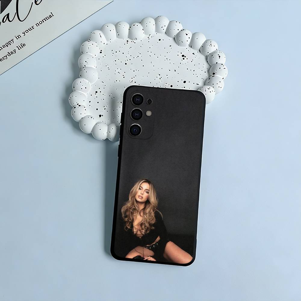 Чехол для телефона Addison-Rae для Samsung S25, S24, S21, S22, S23, S30, Ultra, S20, Plus, Fe, Lite, Черный Мягкий Силикон