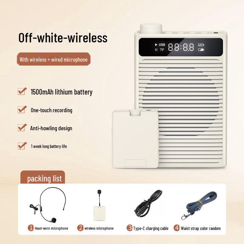 Портативная беспроводная колонка Little Bee с петличным микрофоном для учителей и танцевальных мероприятий