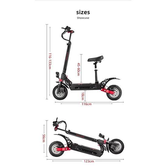 Boyuda's new electric scooter Q7Pro Max, equipped with 3200W dual motors, 52V28AH battery, application control, and silent tire scooter