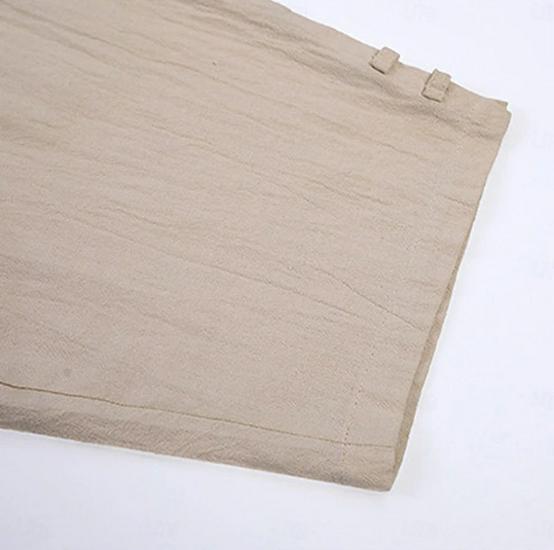 Мужские повседневные летние брюки из хлопка и льна с карманами и поясом на шнурке, лето 2025