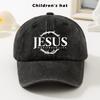 Jesus Way Truth Life Graphic Washed Baseball Cap Cotton Adjustable Outdoor Sun Hat for Unisex