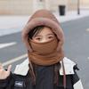 Children's Hats, Winter Boys and Girls Outdoor Warmth, Fleece Neck Protection, Scarf, Mask, Integrated Pullover Hat