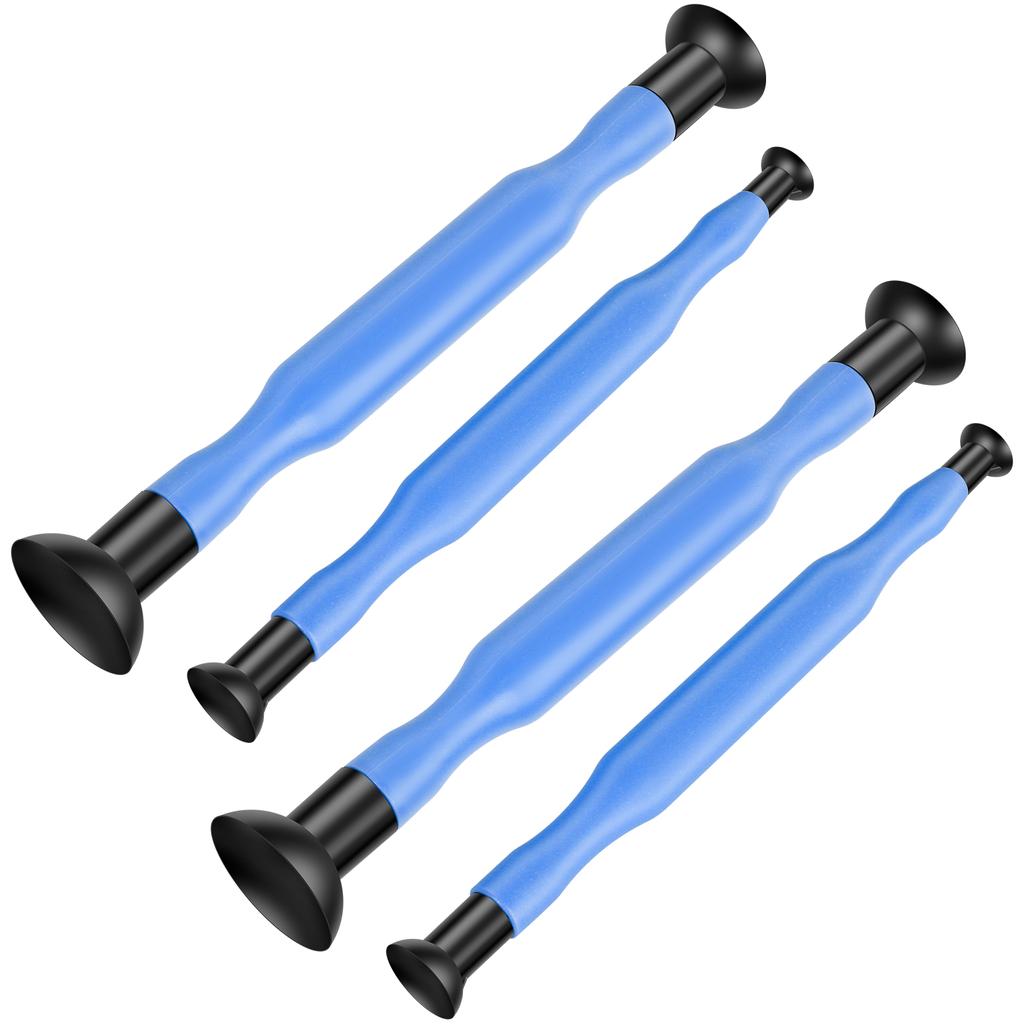 4PCS Valve Lapping Sticks Plastic Grip with Suction Cup Reusable for Car Motorcycle Cylinder Engine Valves Dust Grinding Tool