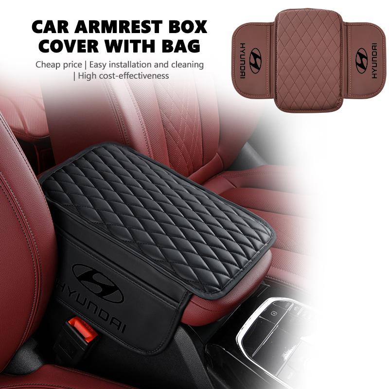 Car Arm Rest Cover With Storage Bag Center Console Elbow Cushion For Hyundai GDi N Line i10 Azera Genesis G70 G80 G90 Accent HH65