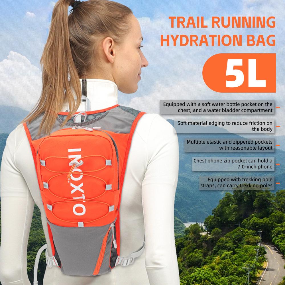 Нейлоновый рюкзак для гидратации, 5 л, легкий рюкзак для воды для бега, пеших прогулок, верховой езды