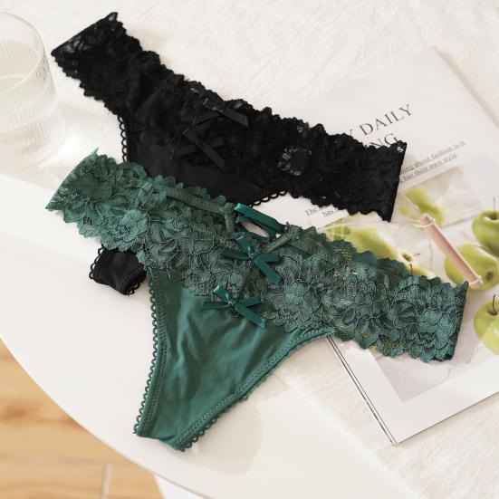 Trendy G-string Panties Ice Silk See Through Soft