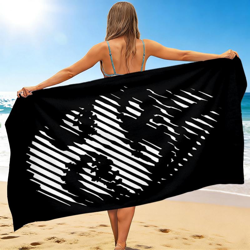 1Pc Abstract Face Art Beach Towel Quick Dry Multiuse For Beach Pool Gym Yoga Home Travel Christmas Halloween Xmas Gift G1220