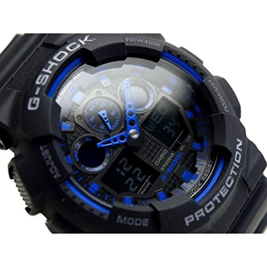 Police Civil 20 ATM Water Resistant Plastic Strap Watch for Men Officer, Self-Defense Forces, Servant, G-SHOCK Big-Case Digital-Analog (GA-100-1A2