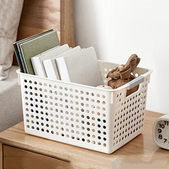 Storage Basket Versatile Hollow Design Storage Box Space-saving Sundries Organizer for Cosmetics Clothes Toy Food