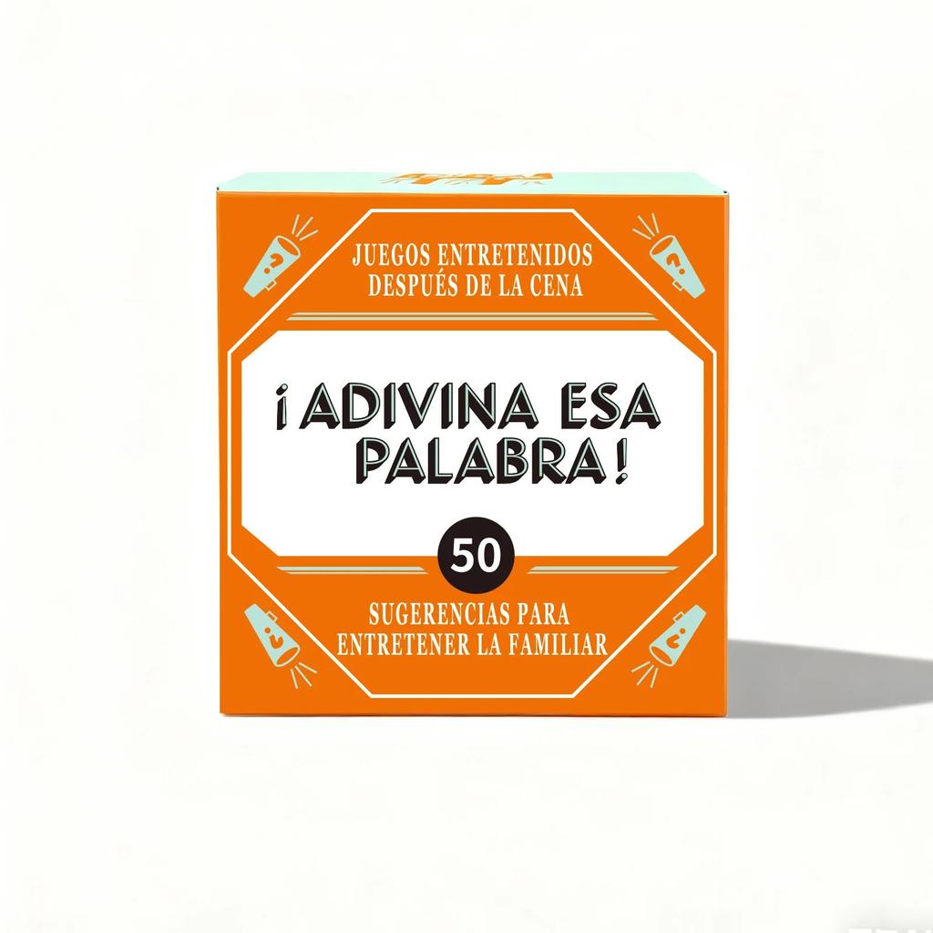 Настольная игра "Угадай испанское слово" – 50 карточек со словами, Игровая вечеринка для изучения языка для взрослых и подростков, Рождественский и Новогодний подарок