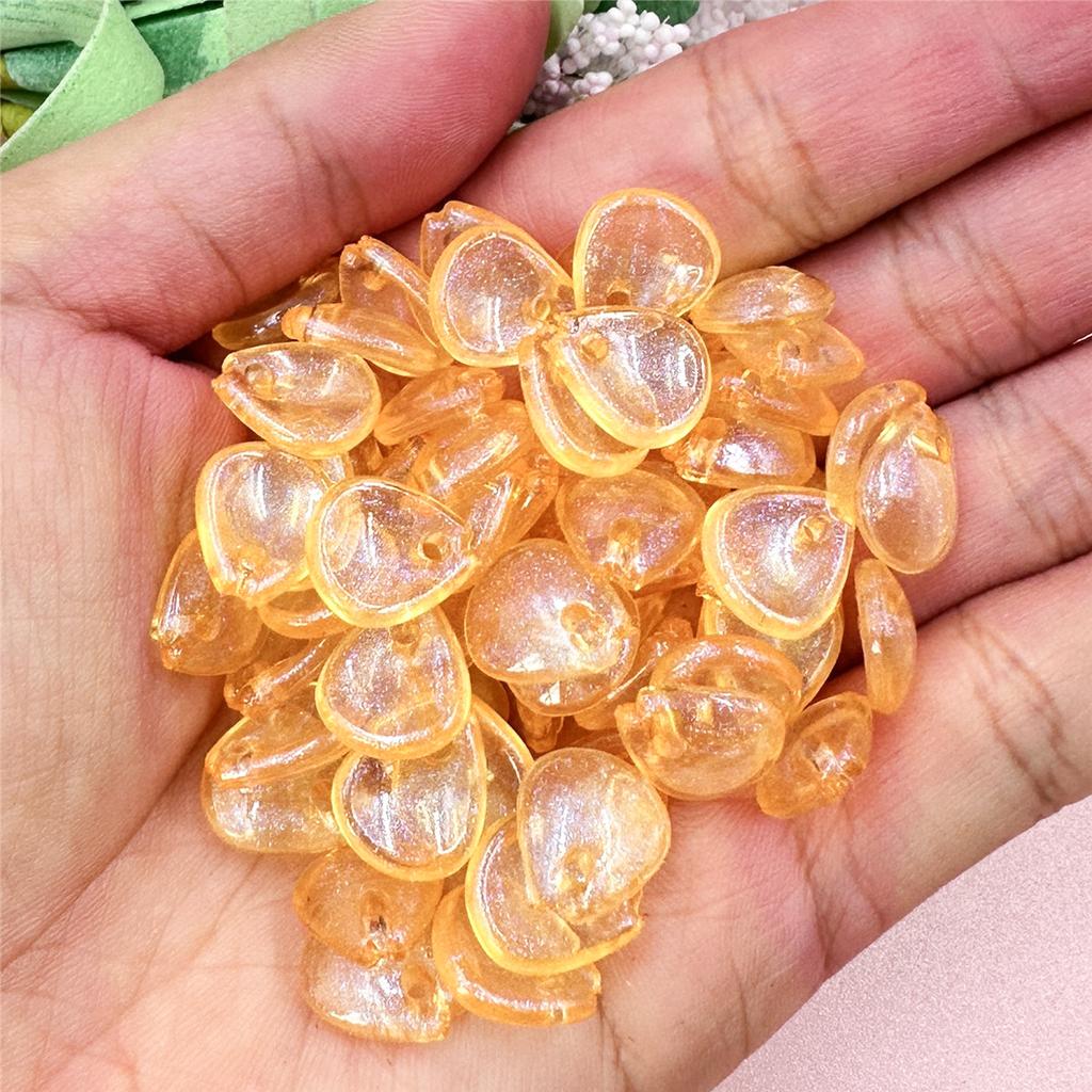 Necklace Jewelry Making DIY Earrings Jewelry Accessories 100PCS Petal Bracelets Fashion 10.8*12.2mm Water Drop Acrylic Loose Beads