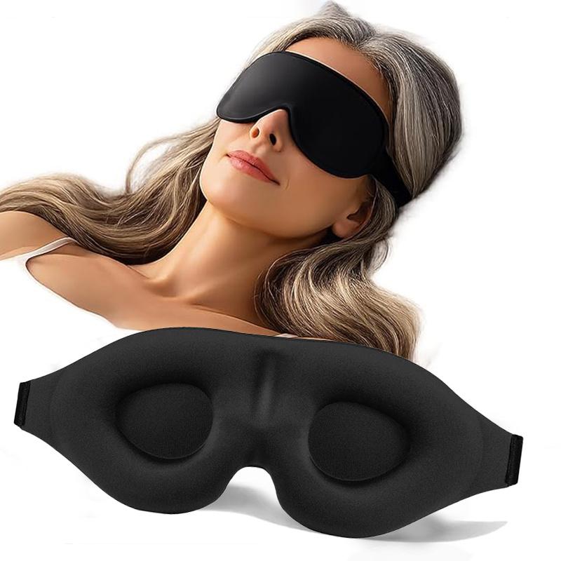 Унисекс 3D-контурная маска для сна, удобная и 100% блокирующая свет, идеально прилегает к области глаз.