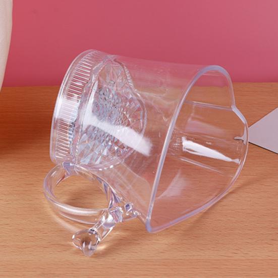 260 мл светящаяся чашка, прозрачная акриловая кружка, светящаяся чашка для питья в форме сердца для бара, ночного клуба, вечеринок