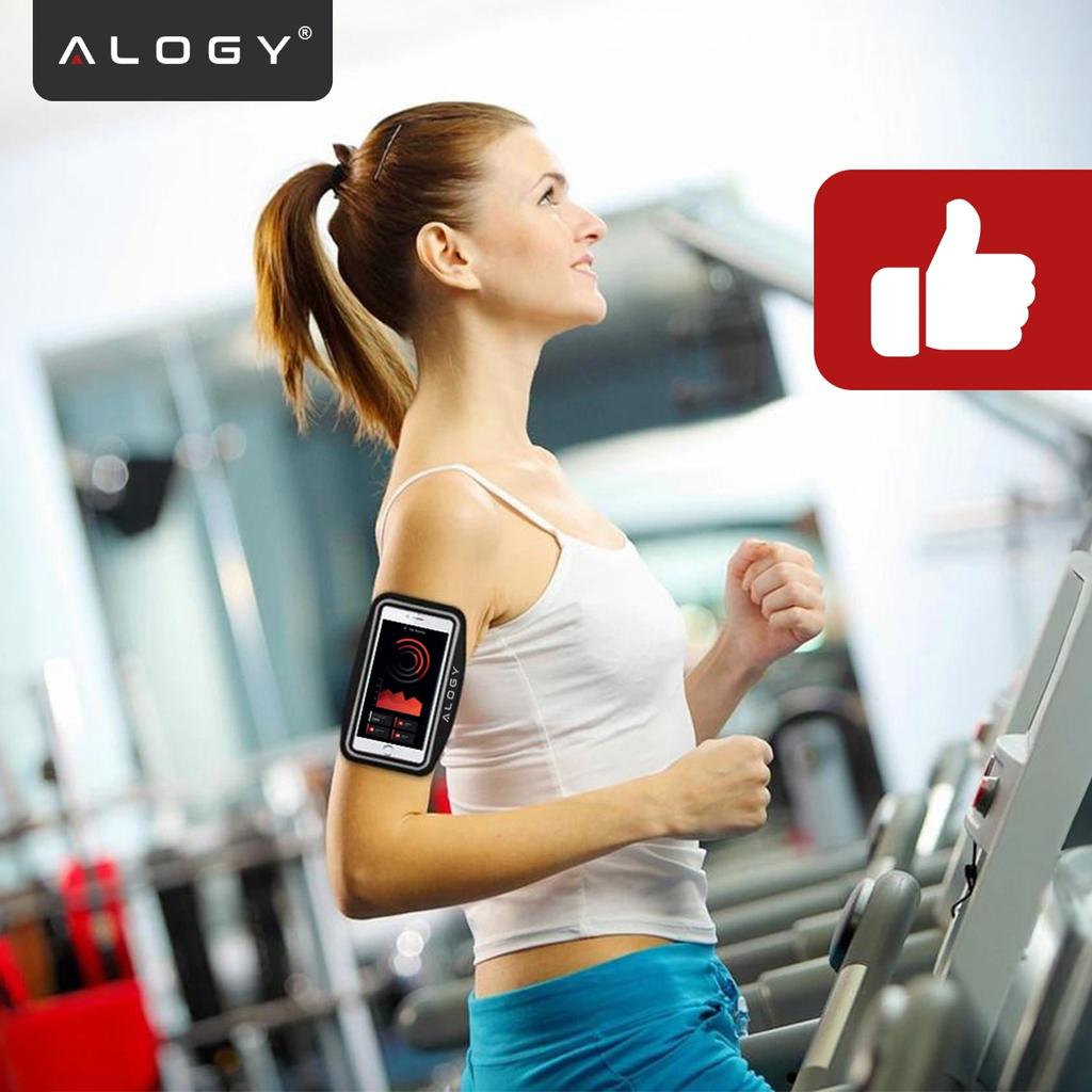 Etui Do Biegania Alogy Waterproof Sport Armband Wodoodporna Opaska Na Ramię Do Telefonu 6.7 Cali Czarna