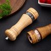Seasoning Grinder Ceramic Core Kitchen Gadget Reusable Manual Rubber Wood Salt Pepper Mill Modern Grind Large Capacity