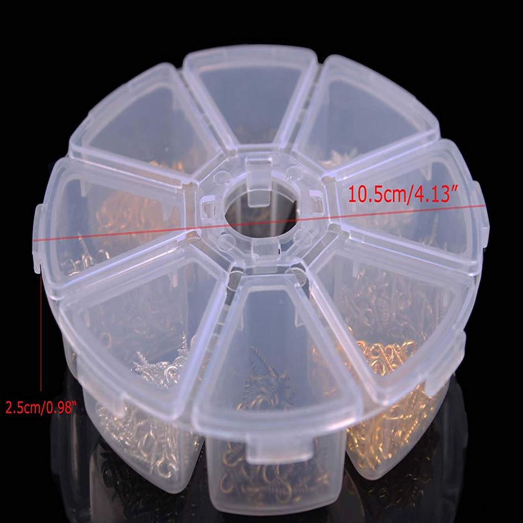 800 Pieces Small Screw Eye Pins Hooks Eyelets Pegs Jewelry Findings 4x8mm